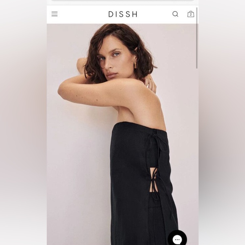 DISSH Black Strapless Dress